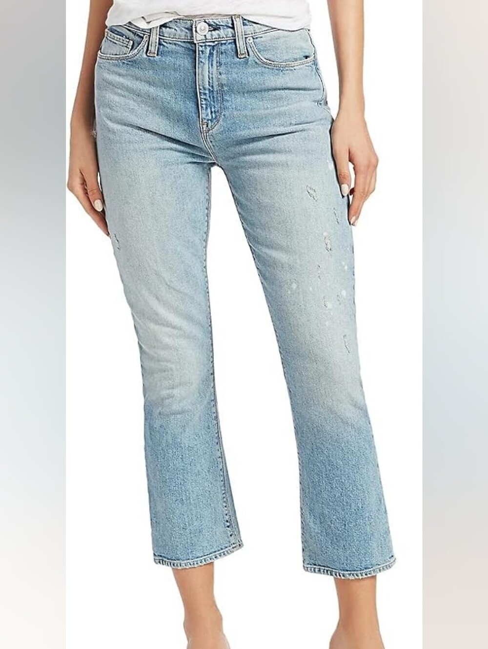 NWT Hudson Holly High Rise Crop Bootcut Jeans Distressed 26